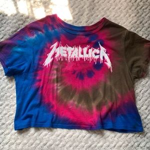 Metallica Tie Dye Crop Top